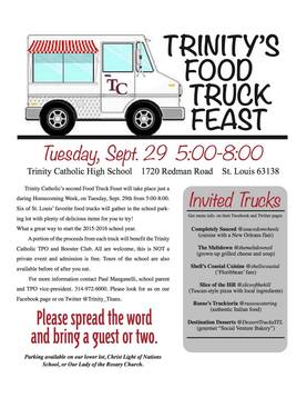 Food Trucks At Trinity Tuesday 9/29 Food Trucks At Trinity Tuesday 9/29