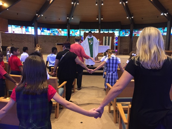 2nd Graders Join Hands at Mass 2nd Graders Join Hands at Mass